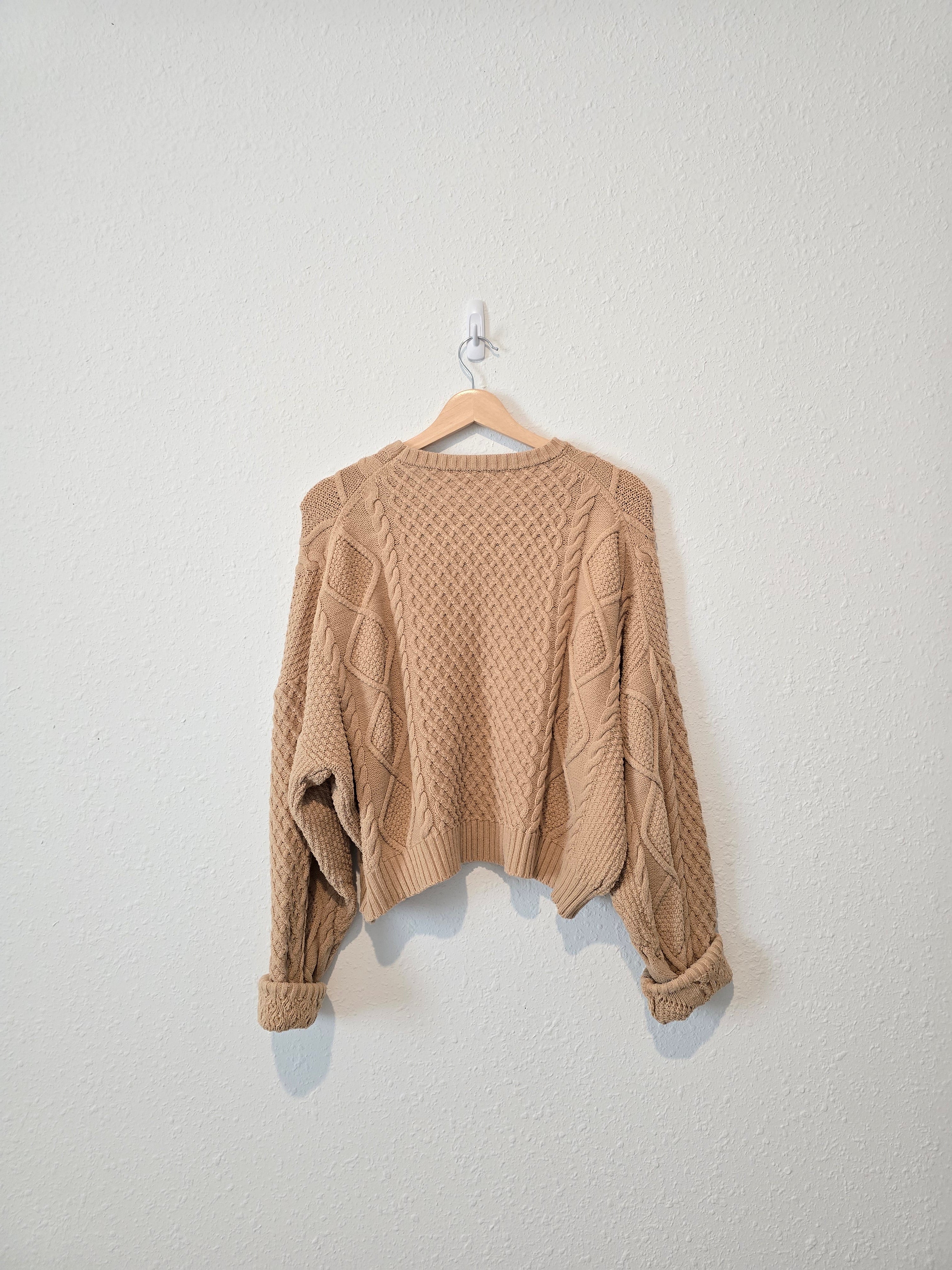 Chunky Cable Knit Sweater (L)