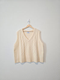 Cable Knit Sweater Vest (2X)