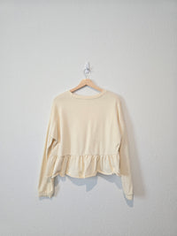 Wishlist Cream Babydoll Top (M/L)