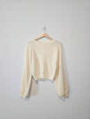 POL Puff Sleeve Knit Sweater (S)