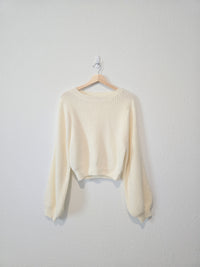 POL Puff Sleeve Knit Sweater (S)