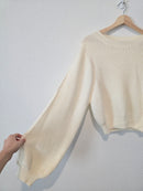 POL Puff Sleeve Knit Sweater (S)