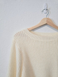 POL Puff Sleeve Knit Sweater (S)