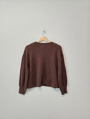 Madewell Brown Puff Sleeve Top (S)