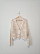 Neutral Textured Knit Sweater (L)