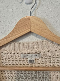 Neutral Textured Knit Sweater (L)