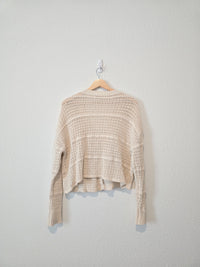 Neutral Textured Knit Sweater (L)