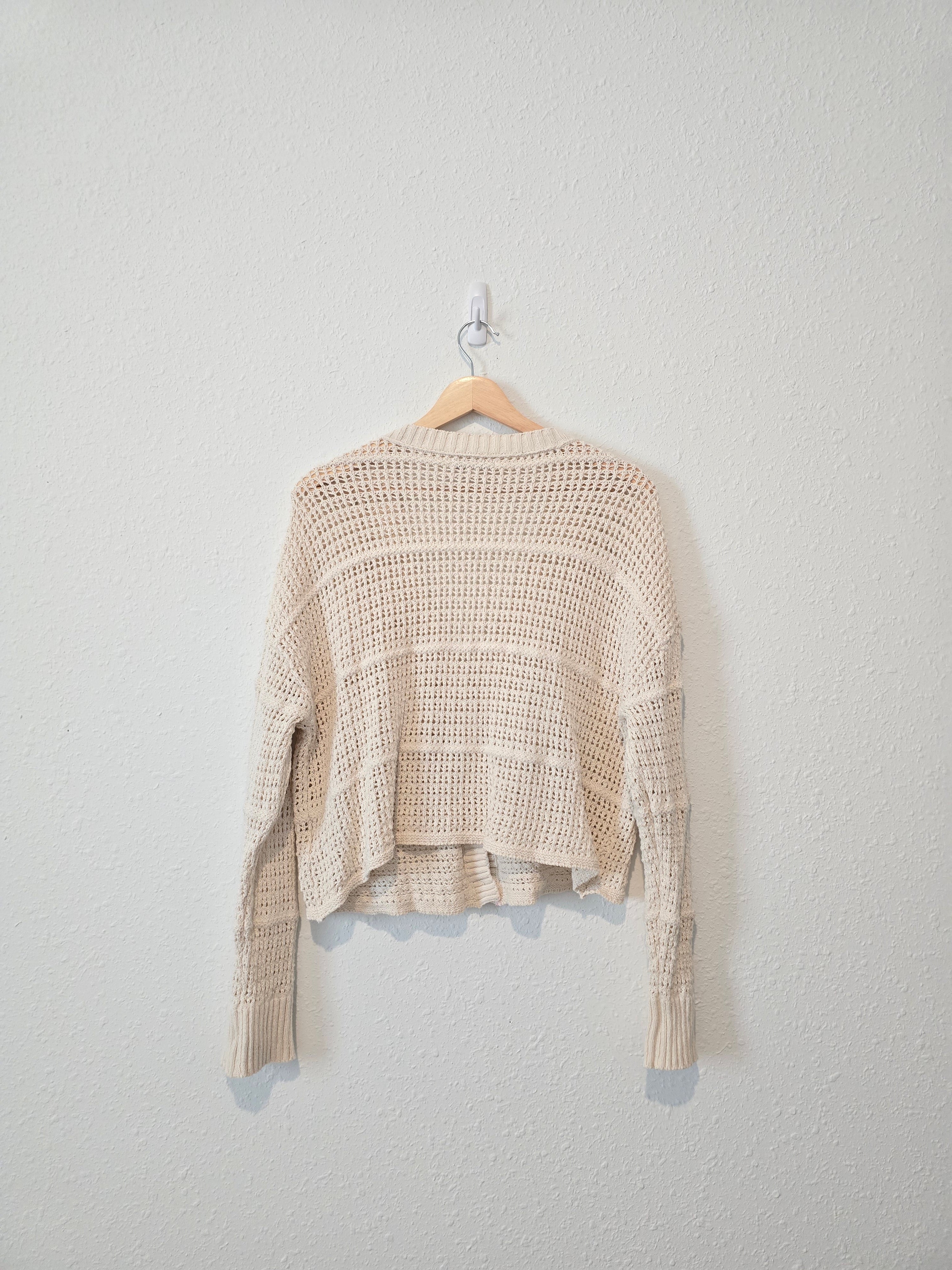 Neutral Textured Knit Sweater (L)