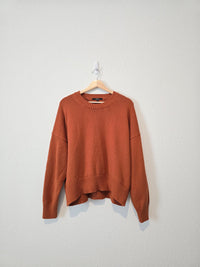 Quince Rust Organic Cotton Sweater (M)