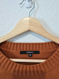 Quince Rust Organic Cotton Sweater (M)