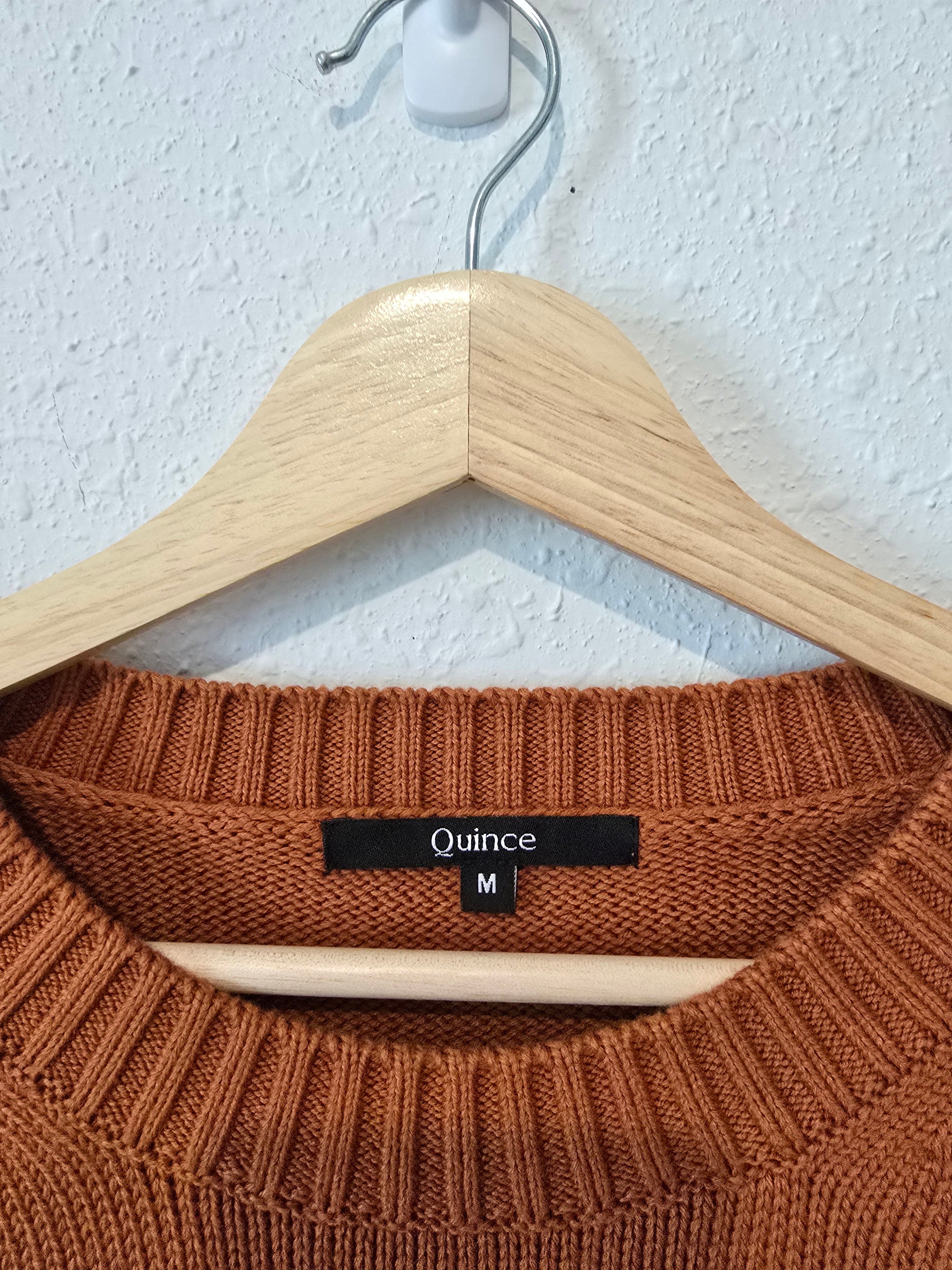 Quince Rust Organic Cotton Sweater (M)