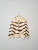 Striped Henley Sweater (S)