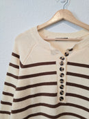 Striped Henley Sweater (S)