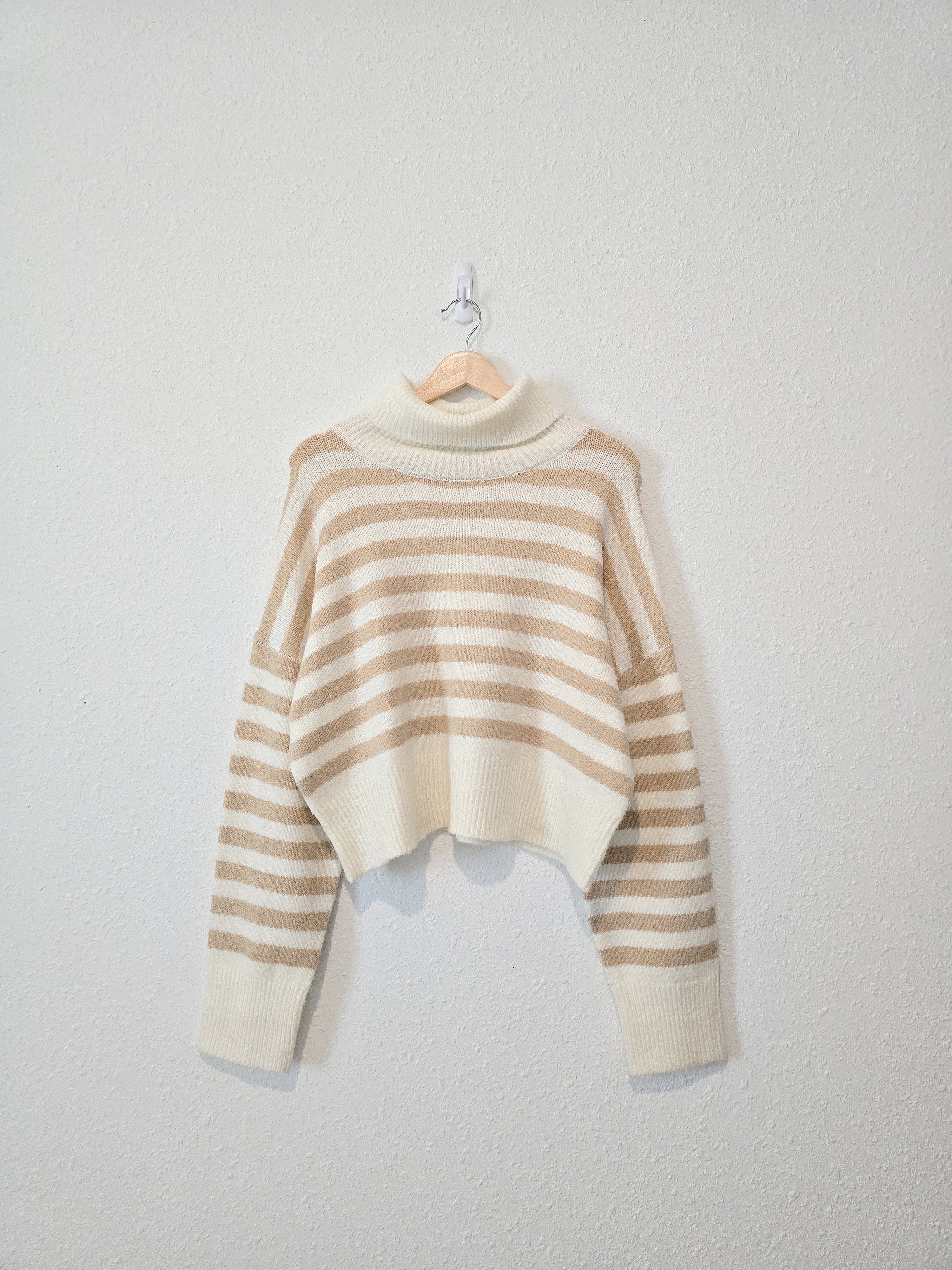 NEW Striped Turtleneck Sweater (L)