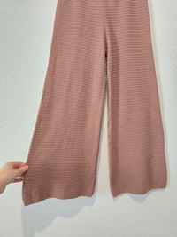 Brown Wide Leg Knit Pants (XS)