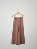 Brown Wide Leg Knit Pants (XS)