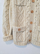 Vintage Chunky Cable Knit Sweater (L)