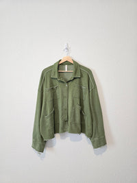 Anthropologie Moss Shirt Jacket (L)