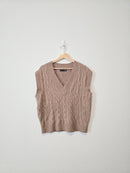 Oversized Knit Sweater Vest (S)