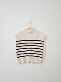 Le Lis Striped Mockneck Sweater Vest (XS)