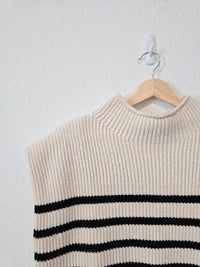 Le Lis Striped Mockneck Sweater Vest (XS)