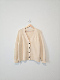 Cream Cozy Cardigan Sweater (M)