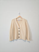 Cream Cozy Cardigan Sweater (M)