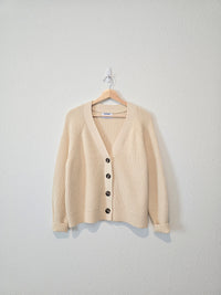 Cream Cozy Cardigan Sweater (M)