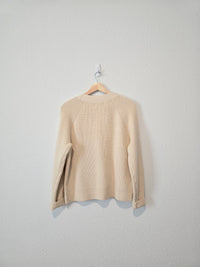 Cream Cozy Cardigan Sweater (M)