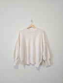 Abercrombie White Textured Sweater (L)