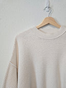 Abercrombie White Textured Sweater (L)