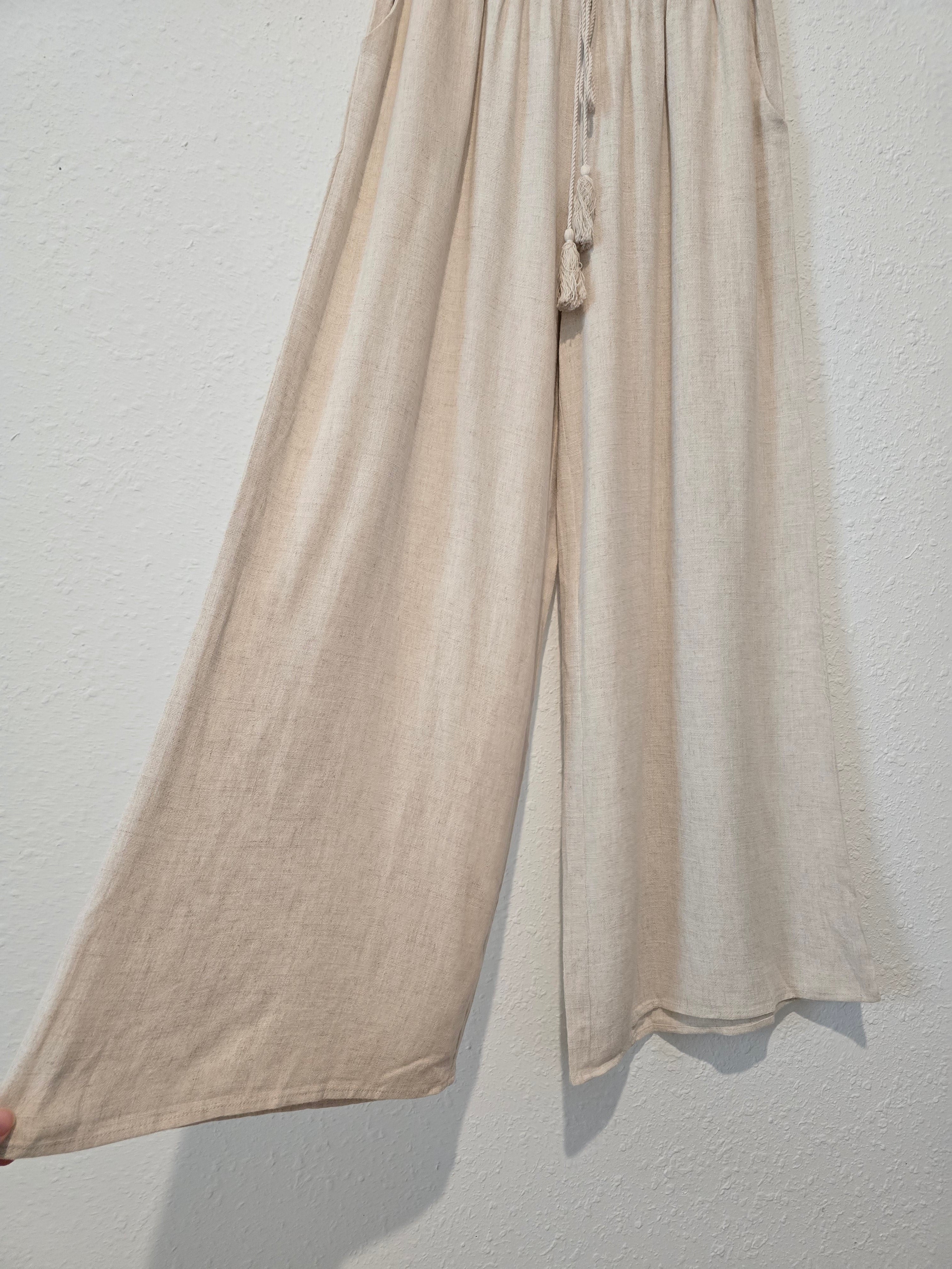 NEW Miou Muse Oat Wide Leg Pants (L)