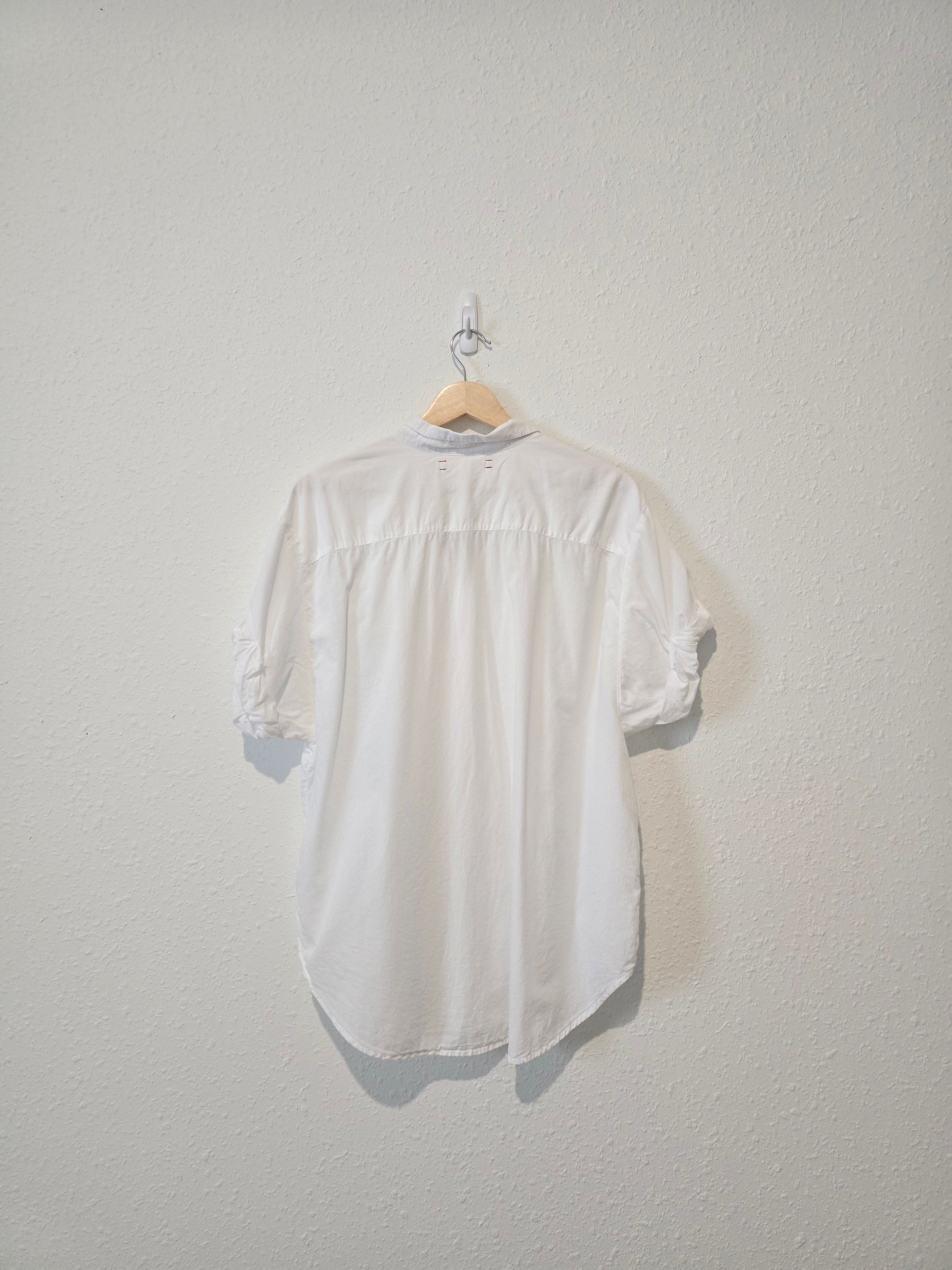 Xirena White Cotton Button Up (M)