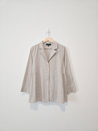 Gingham Cotton Linen Top (M)