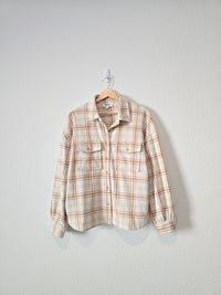 Plaid Button Up Shacket (M)