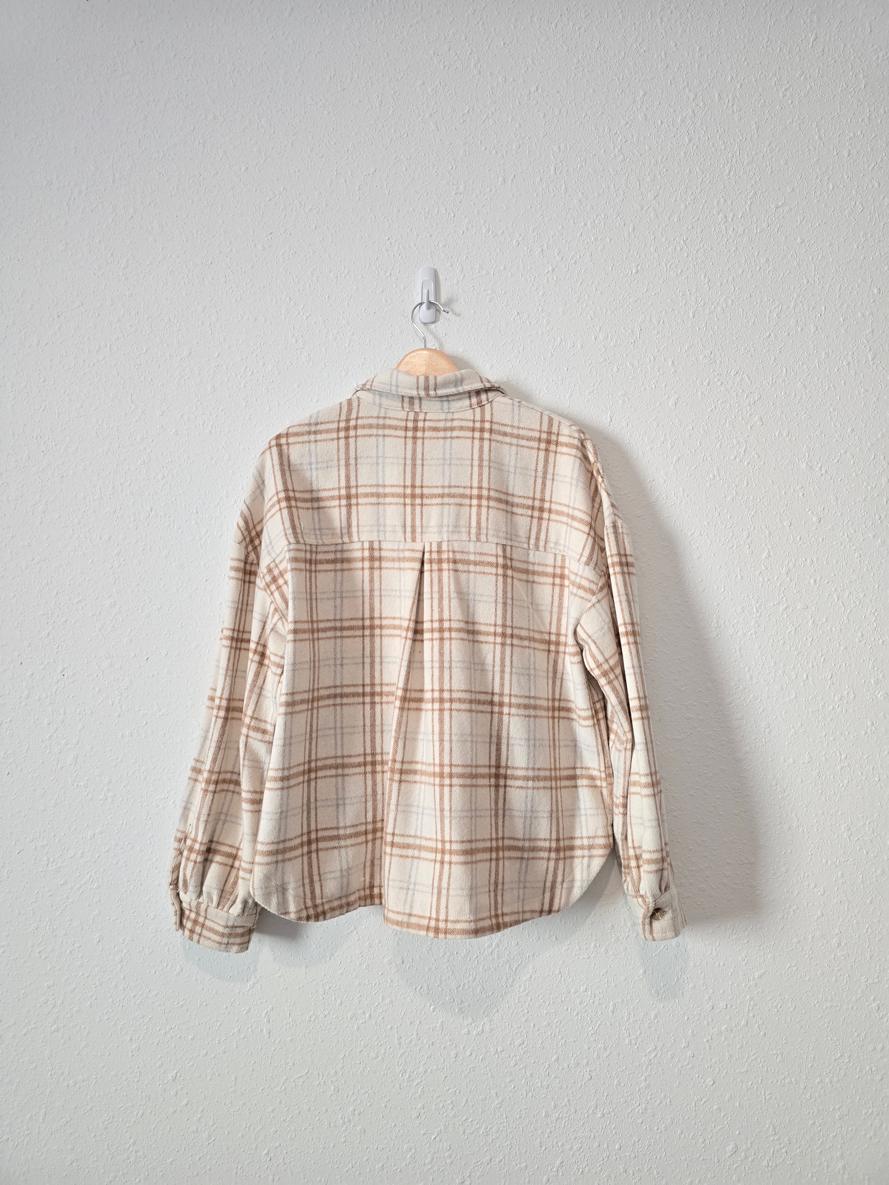 Plaid Button Up Shacket (M)