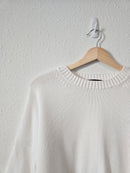 Quince White Cotton Sweater (S)