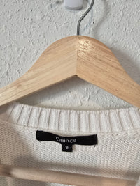 Quince White Cotton Sweater (S)