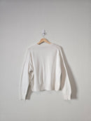 Quince White Cotton Sweater (S)