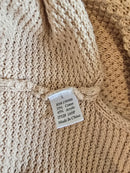Pink Lily Waffle Henley Sweater (L)