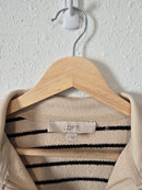 Striped Quarter Zip Pullover (S)