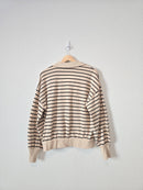Striped Quarter Zip Pullover (S)