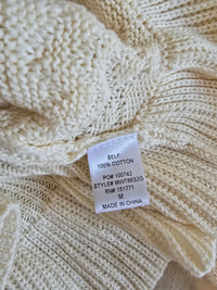 Gilli Cream Ruffle Knit Top (M)
