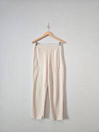 Madewell Cream Fleece Joggers (S)