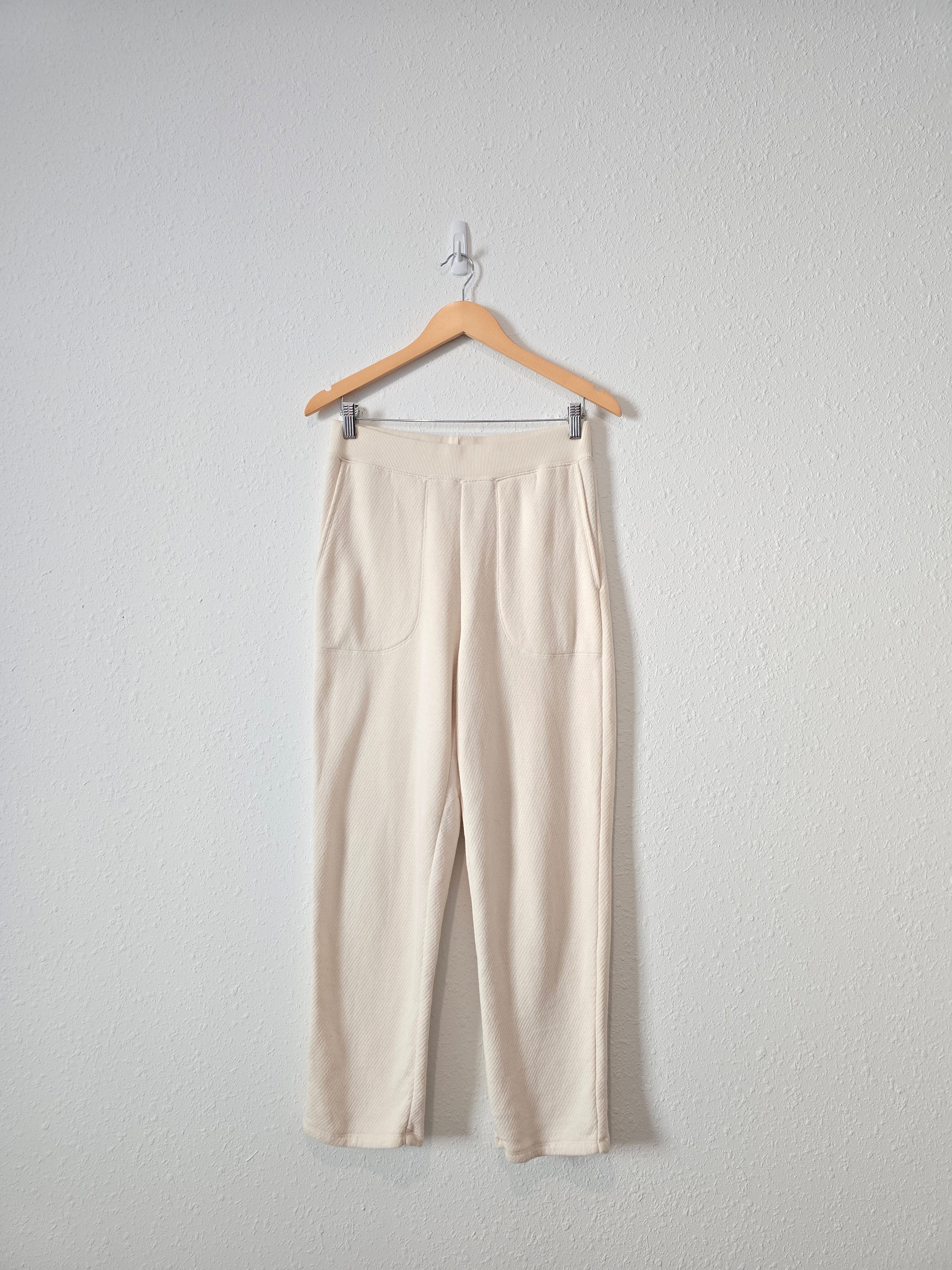 Madewell Cream Fleece Joggers (S)