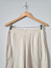 Madewell Cream Fleece Joggers (S)
