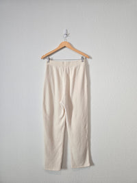 Madewell Cream Fleece Joggers (S)