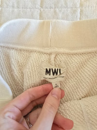 Madewell Cream Fleece Joggers (S)