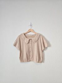 Madewell Crop Collared Blouse (S)