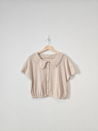 Madewell Crop Collared Blouse (S)